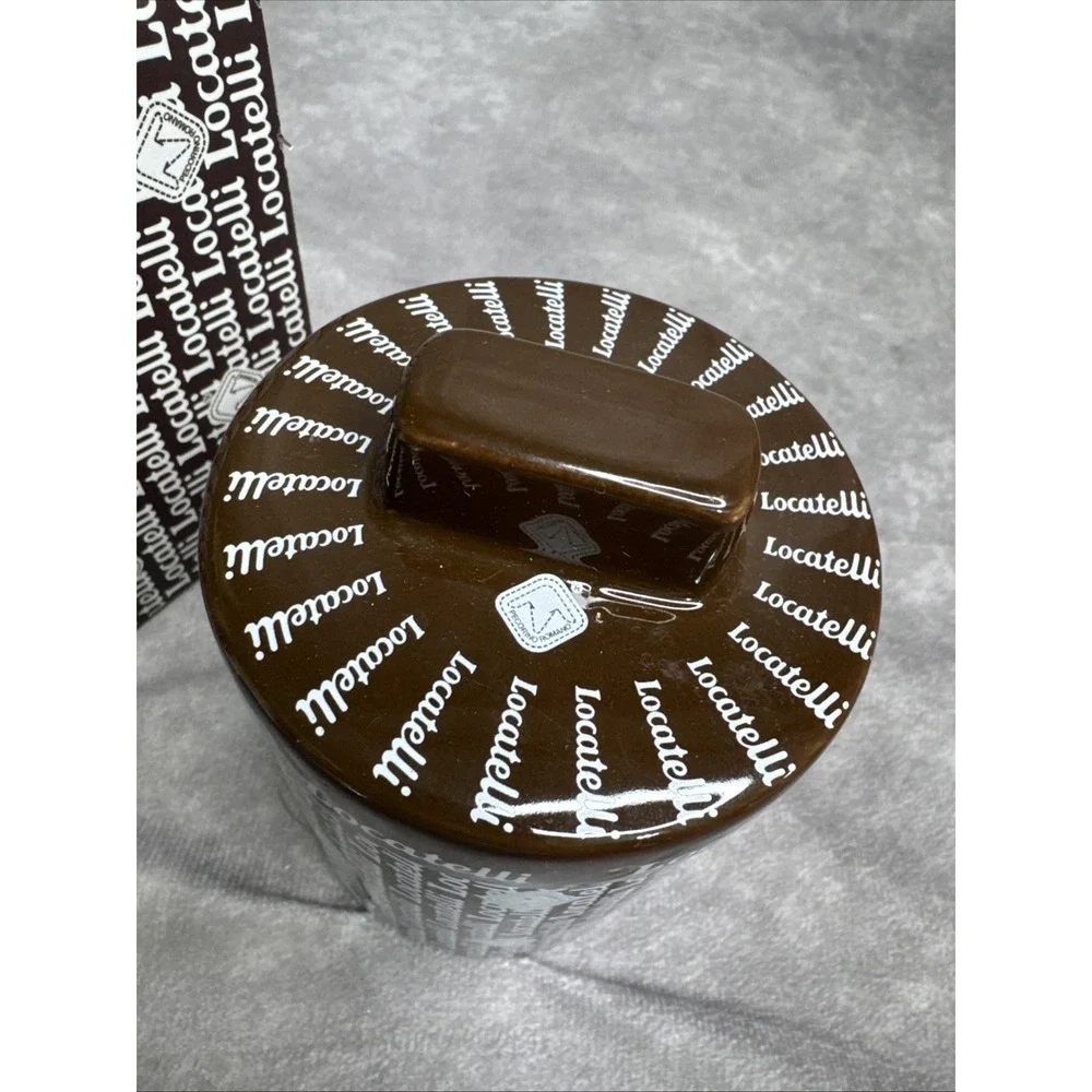 Locatelli Stoneware Bowl Cheese Container Lid New‎ Ceramic